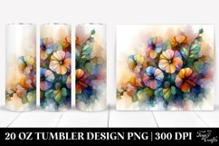 Abstract Pastel Nasturtium Stained 20 Oz Tumbler Product Image 1