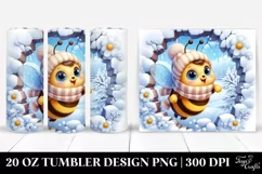 Cute Baby Bee in Winter 20 Oz Tumbler Product Image 1
