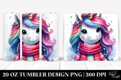 Vibrant Unicorn in Winter 20 Oz Tumbler Product Image 1