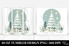 Simple Christmas Tree Clipart 20 Oz Tumbler Product Image 1