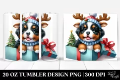 Bernese Mountain Dog in Winter PNG Product Image 1