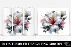 20 Oz Tumbler Sublimation | Shiny Azalea Splash | 20 Oz Product Image 1