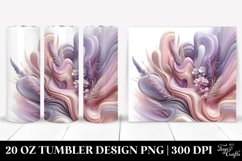 Abstract Lavender Wooden Glossy | 20 Oz Tumbler Product Image 1