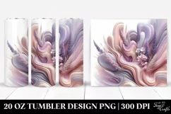 Abstract Lavender Wooden Glossy | 20 Oz Tumbler Product Image 1
