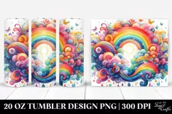 Colorful Vibrant Rainbow | 20 oz Tumbler Product Image 1