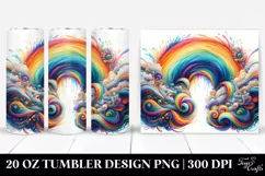 Colorful Vibrant Rainbow | 20 oz Tumbler Product Image 1