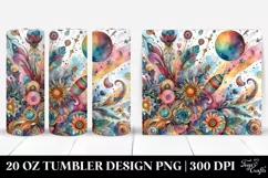 Whimsical Flowers, Baby Macaw 20 oz Tumbler Product Image 1
