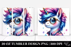 Vibrant Cute Unicorn 20 oz Tumbler Product Image 1