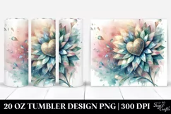 Heart Sunflower Diamond Tumbler Product Image 1