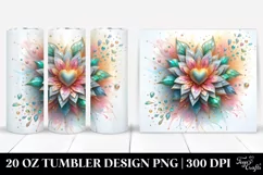 Heart Sunflower Diamond Tumbler Product Image 1