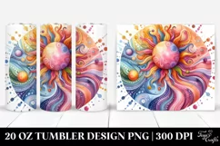 Colorful Watercolor Abstract Pastel Sun | 20 oz Tumbler Product Image 1