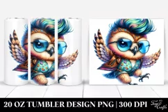 Cute Baby Owl Running PNG Product Image 1