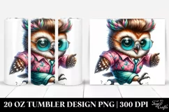 Cute Baby Owl Running PNG Product Image 1
