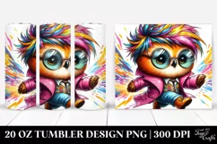 Cute Baby Owl Running PNG Product Image 1