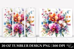 Vibrant Colorful Watercolor Buquet | 10 Oz Tumbler Product Image 1