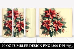 Retro Poinsettia Flower 20 Oz Tumbler Product Image 1
