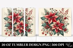 Retro Poinsettia Flower 20 Oz Tumbler Product Image 1