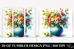 Vibrant Colorful Watercolor Vase | 10 Oz Tumbler Product Image 1