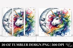 Colorful Baby Unicorn with Smiling Moon. 20 oz Tumbler Product Image 1