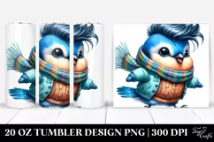 Vibrant Baby Bird Winter Tumbler Product Image 1