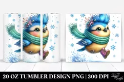 Cute Winter Baby Bird Tumbler Product Image 1