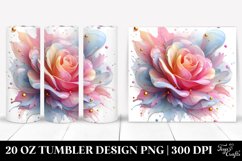 Golden Rose Transparent Tumbler Product Image 1