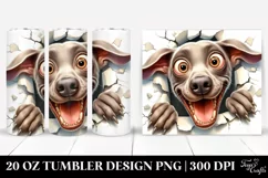 Crazy Weimaraner Sticker | 20 Oz Tumbler Product Image 1
