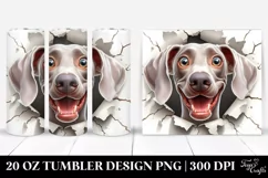 Crazy Weimaraner Sticker | 20 Oz Tumbler Product Image 1