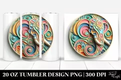 Colorful Elephant Ornament 20 Oz Tumbler Product Image 1