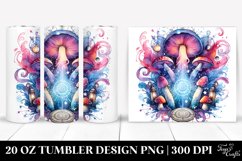 Vibrant Magical Celestial Mushroom 20 Oz Tumbler Product Image 1