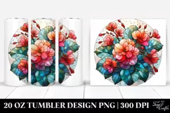 Stained Begonia | 20 Oz Tumbler Product Image 1