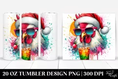 Vibrant Chicken Drink Tumbler Art Product Image 1