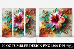 Colorful Hibiscus | 10 Oz Tumbler Product Image 1