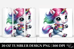 Running Baby Unicorn Tumbler Art Product Image 1