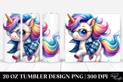 Expressive Baby Unicorn Tumbler Design Product Image 1