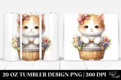 Whimsical Cat in Cozy Setting 20 Oz Tumbler Product Image 1