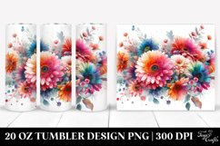 Colorful Gerbera Watercolor Tumbler Product Image 1