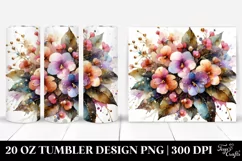 Impatiens with Golden Insertions | 20 Oz Tumbler Product Image 1