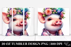 Happy Baby Pig PNG Product Image 1