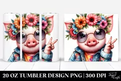 Happy Baby Pig PNG Product Image 1