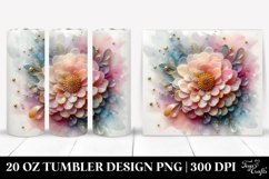 Zinnia with Golden Insertions, Watercolor Splash|20 oz Product Image 1