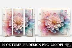 Zinnia with Golden Insertions, Watercolor Splash|20 oz Product Image 1