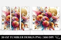 Vibrant Bouquet Gold Foil | 20 Oz Tumbler Product Image 1