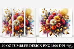 Vibrant Bouquet Gold Foil | 20 Oz Tumbler Product Image 1