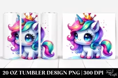 Cute Baby Unicorn Drawing Tumbler Product Image 1