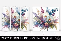 Colorful Orchid Watercolor Tumbler Product Image 1