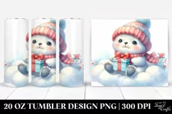 Cute Baby Seal Winter Gift Box 20 oz Tumbler Product Image 1