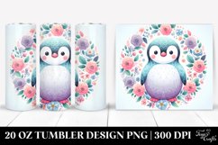 Pastel Penguinfloral Tumbler | 20 Oz Tumbler Product Image 1