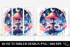 Vibrant Magical Celestial Mushroom 20 Oz Tumbler Product Image 1