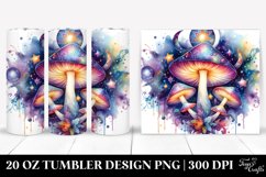Vibrant Magical Celestial Mushroom 20 Oz Tumbler Product Image 1